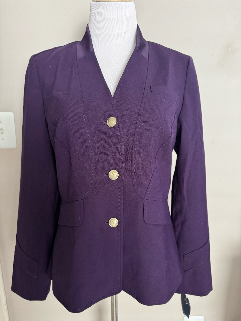 Delta Air Lines Zac Posen Purple Uniform Blazer Jacket — Brand New
